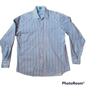 Men's Bugatchi Classic Fit Button Up Shirt. 100% Cotton. Size M.
